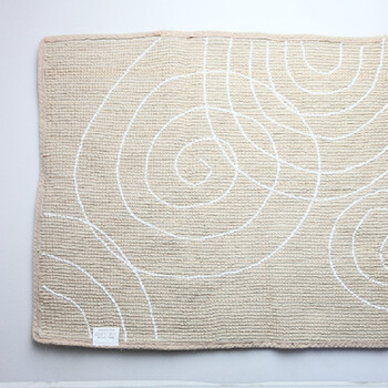 
                                        柔之家客厅卧室地板纯棉地垫卡其布-指纹 45cm*65cm                