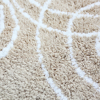 
                                        柔之家客厅卧室地板纯棉地垫卡其布-指纹 45cm*65cm                
