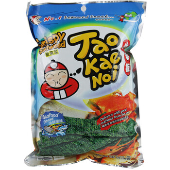 泰国进口 紫菜/海苔 taokaenoi小老板炸海苔(海鲜风味)36g/包