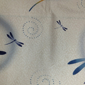 
                                        风雅荷塘 飞舞蜻蜓85*150CM 经编纱印花风水布艺门帘 隔断帘 送杆                