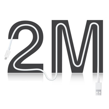 Snowkids 环保耐弯折TPE材质Micro USB接口面条充电数据线 2米加长版 黑色 适用于三星/华为等