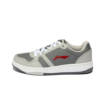 李宁运动鞋男鞋 经典休闲鞋板鞋 alcf261-1/-2 灰/里欧红/白 41