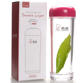 希诺水杯 PC口杯超强耐摔杯子 小巧女士茶杯140ml XN-8031 红色