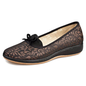 老美华中老年鞋 休闲妈妈鞋女鞋 12q-6 棕色 35