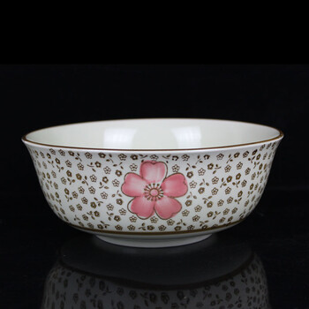 昭乐(zhaole)印彩a001花韩日式手绘陶瓷餐具 2个装 8英寸金钟碗/面碗