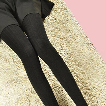 修身显瘦竖条纹麻花踩脚连裤袜打底丝袜6524【支持货到付款】 黑色