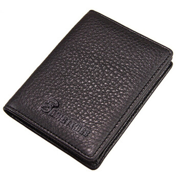 莎蒙仕sometimes男士商务荔枝纹头层牛皮卡包名片夹qb-130126 黑色