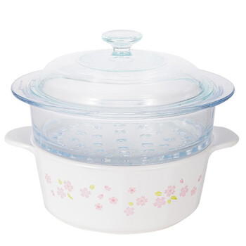 
                                        康宁CORELLE 樱花系列餐具12件套+2.2L康宁锅蒸格套装CA-14-SR/CN-VSM20                