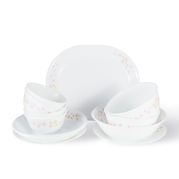 
                                        康宁CORELLE 樱花系列餐具12件套+2.2L康宁锅蒸格套装CA-14-SR/CN-VSM20                