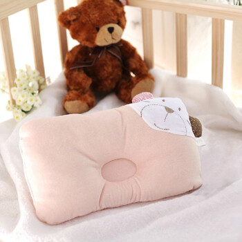 爱佳宝 婴儿定型枕 宝宝枕头儿童枕头 新生儿 纠正偏头枕头 粉红色