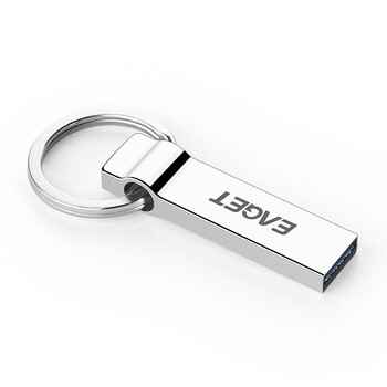 
                                        忆捷（EAGET）16GB USB3.0 U盘 U90全金属防水大钢环便携车载优盘银色                