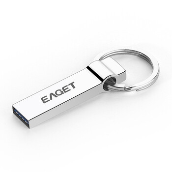 
                                        忆捷（EAGET）16GB USB3.0 U盘 U90全金属防水大钢环便携车载优盘银色                