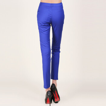 艾戈米蓝 aigemilan 女装ol修身收腰小直筒休闲长裤