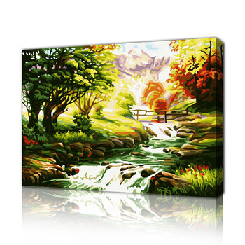 孖堡家居diy数字油画 手绘油画 客厅装饰画 卧室挂画 风景装饰画 40cm