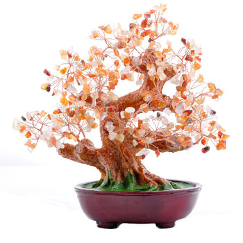 姚易君 开光天然玛瑙石招财树摇钱树 水晶树 招财进宝摆件镇宅 大号