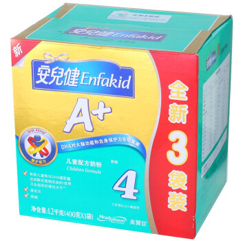 Mead Johnson 美赞臣 安儿健A+ 4段配方奶粉1200g（DHA/胆碱/益生元）