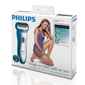 飞利浦（PHILIPS）HP6366/00 双重刀网剃毛刀头无瑕剃净 干湿两用防敏感剃毛器