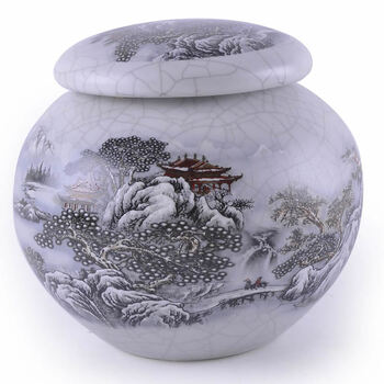 山林居 茶具套组 功夫茶具 汉陶张生汝窑山水罐