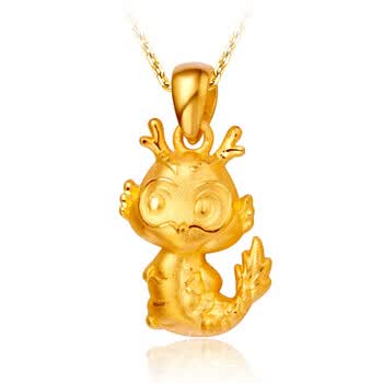 周大福 chowtaifook 生肖龙 黄金足金吊坠(工费60 计价) f152274 2.