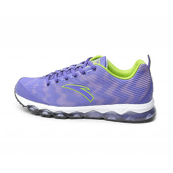安踏 女式 跑步系列时尚渐变色波浪纹减震跑鞋 12215502-5 紫色 35