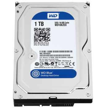 WD 西部数据 蓝盘 1TB SATA6Gb/s 7200转64M10EZEX 台式机硬盘