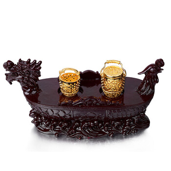 易金行 子孙桶 24k千足金 黄金纯金婚嫁 结婚礼物 约38克/套