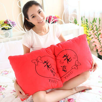 飞天 汽车抱枕被子两用被子情侣 结婚礼物 创意靠枕 婚庆抱枕 老婆