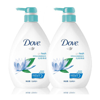 dove多芬沁凉水润沐浴乳720ml*2 两瓶装