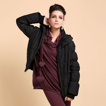 水淼2012秋冬新款大码女装修身羽绒服s12-y725 黑色 xxl