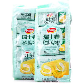 达利园瑞士卷香蕉味10枚200g*2袋