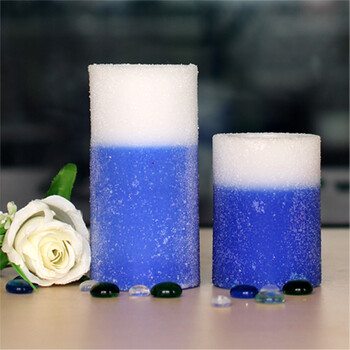 酷宝礼坊 led烛灯 温馨浪漫装饰摆件 蓝色之恋珠粒蜡烛(上白下蓝)kbjc