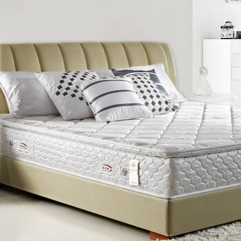 睡宝皇 天然椰棕床垫 提丝拉丝弹簧 1800x200 纯白色 四叶草 床垫