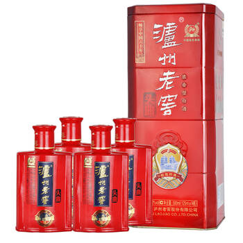 泸州老窖头曲经典四小瓶装铁盒52度125ml4
