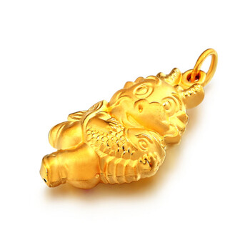 戴欧妮di.only 999千足金24k黄纯金生肖吊坠 龙 黄金项坠 约3.02g