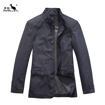 袋鼠男装(daishu) 秋冬商务休闲男士修身夹克外套 dq130821 藏青 46