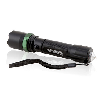 亚马逊应急灯照明LED强光手电筒充电远射防水家用消防手电A7-1 塑料开关 豪华版