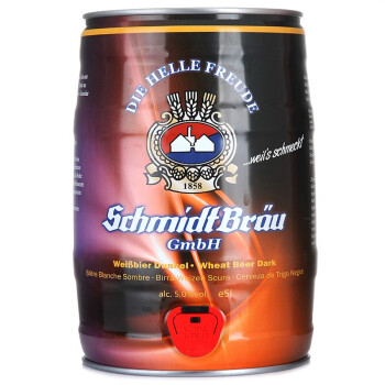 Schmidtbrau莱茵小麦王二次发酵小麦黑啤酒 5L桶