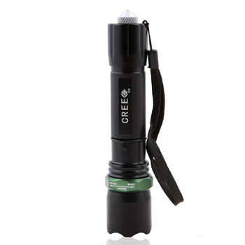 亚马逊应急灯照明LED强光手电筒充电远射防水家用消防手电A7-1 塑料开关 豪华版