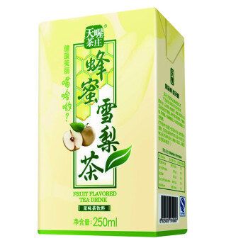 天喔茶庄蜂蜜雪梨茶250ml*16盒/箱*2箱