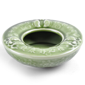 山林居 陶瓷茶具 玉瓷双鱼烟灰缸