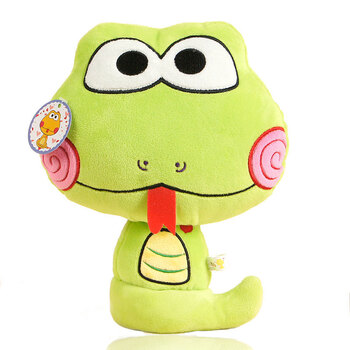 香顺阁 生肖情侣蛇 大眼蛇 笑脸蛇毛绒玩具 绿色 20cm