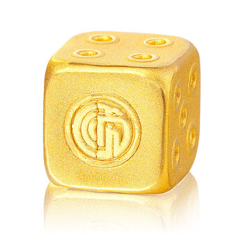 国富黄金金骰子(财)(顺)3g au999千足金 3d硬金礼品 收藏臻品【图片 