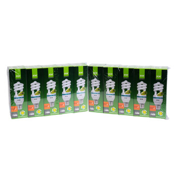 SOK三基色节能荧光灯管7W-小螺旋-E27暖光色10只装