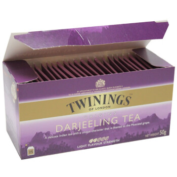 京东PLUS会员：TWININGS 川宁 欧式大吉岭红茶茶包 50g *2件