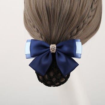 倩绣菲 职业领花西装领结女上班工作正装职业装蓝色气质商务领花头花