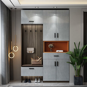 鞋柜家用门口大容量玄关柜一体靠墙门厅柜现代简约多功能进门 x1配色