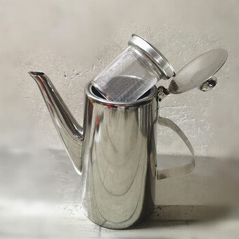 绿野客加厚不锈钢凉水壶平盖冷水壶饭店茶壶长嘴加汤壶果汁扎壶大容量