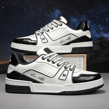 酷奇男鞋秋冬季2023年新款男士牛皮小白鞋休闲百搭板鞋欧洲站青年潮鞋