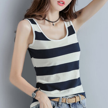 吊带背心打底薄款条纹性感吊带背心女百搭夏季新款修身外穿无袖坎肩上