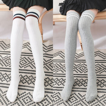丹仔儿童长筒袜女童过膝袜春秋款小女孩jk袜小中大童及膝袜夏季半腿